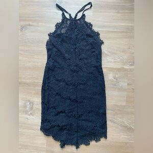 Free People Intimately She's Got It Black Lace Slip Dress
